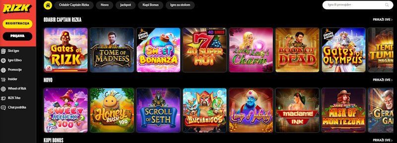 Rizk Casino Igre