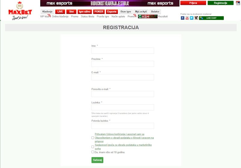 Maxbet Kazino Registracija